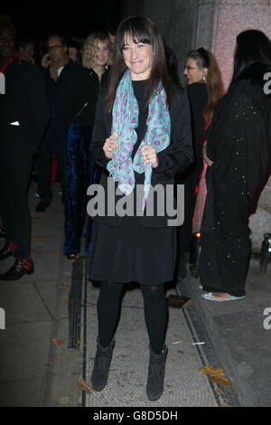 Leah Wood nimmt an der Veuve Clicquot Widow Serie 'A Beautiful Darkness' Teil, am Central Saint Martins College in London. Stockfoto