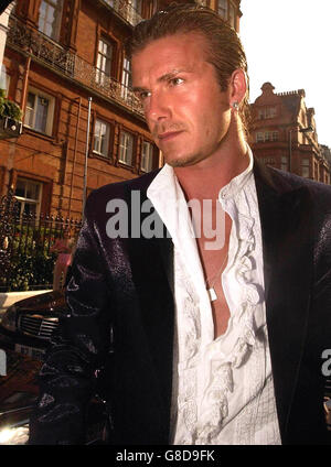 Die Beckhams - Claridge es Restaurant Stockfoto