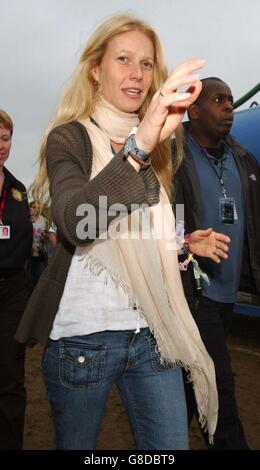 Glastonbury Festival 2005 - Worthy Farm. Schauspielerin Gwyneth Paltrow. Stockfoto