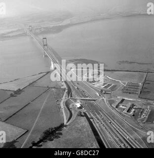 Sehenswürdigkeiten - Severn Bridge - Gloucestershire Stockfoto