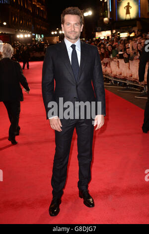 Bradley Cooper kommt zur gebrannten Premiere im Vue West End, Leicester Square, London. DRÜCKEN Sie VERBANDSFOTO. Bilddatum: Mittwoch, 28. Oktober 2015. Bildnachweis sollte lauten: Anthony Devlin/PA Wire Stockfoto