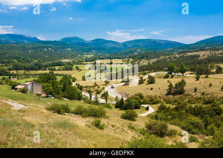 Malerische Aussicht Landschaft in der Nähe von Dorf Trigance In der Provence, Frankreich Stockfoto