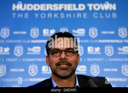 Fußball - David Wagner enthüllt - PPG Canalside Sports Complex. Huddersfield Town Manager David Wagner während einer Pressekonferenz Stockfoto