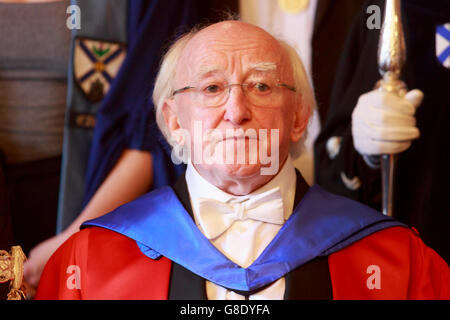 Edinburgh, UK. 28. Juni 2016. Universität Edinburgh: Ehrendoktorwürde für irische Präsident Higgins. Abgebildete Higgins. Pako Mera/Alamy Live-Nachrichten. Stockfoto