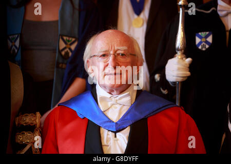 Edinburgh, UK. 28. Juni 2016. Universität Edinburgh: Ehrendoktorwürde für irische Präsident Higgins. Abgebildete Higgins. Pako Mera/Alamy Live-Nachrichten. Stockfoto