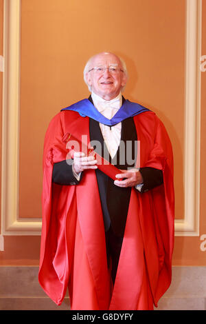 Edinburgh, UK. 28. Juni 2016. Universität Edinburgh: Ehrendoktorwürde für irische Präsident Higgins. Abgebildete Higgins. Pako Mera/Alamy Live-Nachrichten. Stockfoto