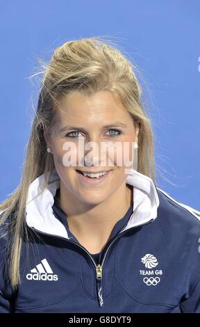 Bisham Abbey, Buckinghamshire, England. 28. Juni 2016. Georgie Twigg, 25, Lincoln, Womens Hockey. TeamGB kündigt die Mannschaft für die Olympischen Spiele in Rio2016. National Hockey Centre. Bisham Abbey. Buckinghamshire. VEREINIGTES KÖNIGREICH. 28.06.2016. Bildnachweis: Sport In Bilder/Alamy Live-Nachrichten Stockfoto