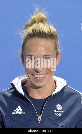 Bisham Abbey, Buckinghamshire, England. 28. Juni 2016. Susannah Townsend, 26, Egerton, Womens Hockey. TeamGB kündigt die Mannschaft für die Olympischen Spiele in Rio2016. National Hockey Centre. Bisham Abbey. Buckinghamshire. VEREINIGTES KÖNIGREICH. 28.06.2016. Bildnachweis: Sport In Bilder/Alamy Live-Nachrichten Stockfoto