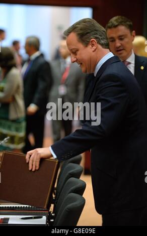 Brüssel, Belgien. 28. Juni 2016. Der britische Premierminister David Cameron besucht EU-Gipfel in Brüssel, Belgien, 28. Juni 2016. © Jakub Dospiva/CTK Foto/Alamy Live-Nachrichten Stockfoto