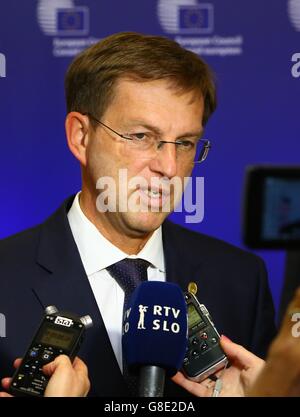 Brüssel. 28. Juni 2016. Premierminister von Slowenien Miro Cerar kommt für das EU-Gipfeltreffen in Brüssel, Belgien am 28. Juni 2016. © Gong Bing/Xinhua/Alamy Live-Nachrichten Stockfoto