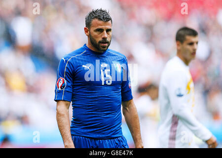 Saint-Denis, Frankreich. © 27. Juni 2016. Andrea Barzagli (ITA) Fußball: UEFA EURO 2016 Runde von 16 match zwischen Italien 2-0 Spanien im Stade de France in Saint-Denis, Frankreich. © D . Nakashima/AFLO/Alamy Live-Nachrichten Stockfoto