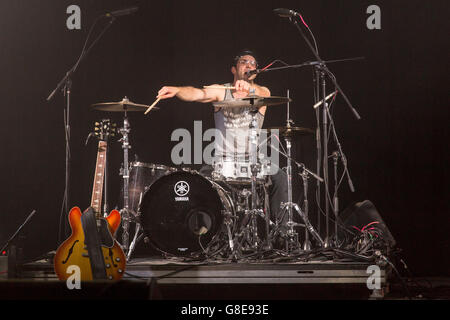 Manchester, Tennessee, USA. 9. Juni 2016. THEO KATZMAN des Vulfpeck tritt im großen Bühne Park während Bonnaroo Music and Arts Festival in Manchester, Tennessee © Daniel DeSlover/ZUMA Draht/Alamy Live News Stockfoto