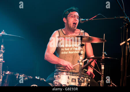 Manchester, Tennessee, USA. 9. Juni 2016. THEO KATZMAN des Vulfpeck tritt im großen Bühne Park während Bonnaroo Music and Arts Festival in Manchester, Tennessee © Daniel DeSlover/ZUMA Draht/Alamy Live News Stockfoto