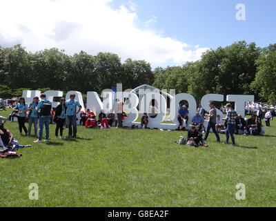 London, UK. 2. Juli 2016. Runde 9 2016 FIA Formel E Visa London ePRIX in Battersea Park, London, UK, 2. Juli 2016 © Nastja Stockfoto