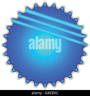 Große blaue Schaltfläche Stock Vektor