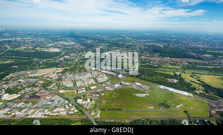 Luftbild, Centro Einkaufszentrum Oberhausen Bereich Europaallee 1 gegenüber Bilfinger Bereich frühere Elexia, Oberhausen, Ruhrgebiet, Stockfoto