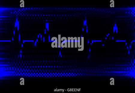 Bunte Menschenherz normaler Sinusrhythmus, EKG-Aufzeichnung. Hellen und kräftigen Design. EPS10 Stock Vektor