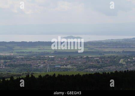 Fernblick über Inchkeith im Firth of Forth Schottland Juni 2016 Stockfoto