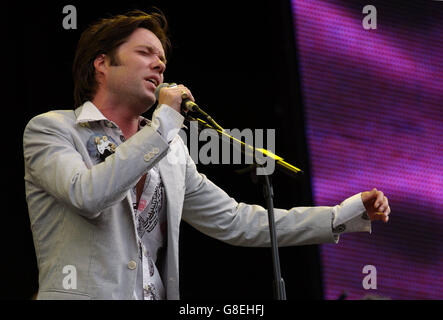 O2 Wireless Music Festival - Hyde Park. Rufus Wainwright tritt auf der Bühne auf. Stockfoto