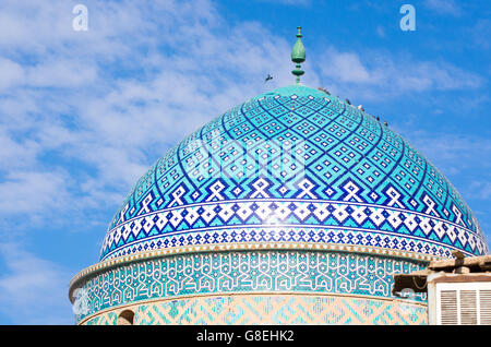 Blaue Moschee-Dome in Yazd, Iran Stockfoto