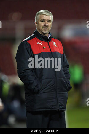 Swindon Town / Walsall - Sky Bet League One - County Ground. Swindon Town Manager Martin Ling während des Sky Bet League One Matches auf dem County Ground, Swindon. Stockfoto