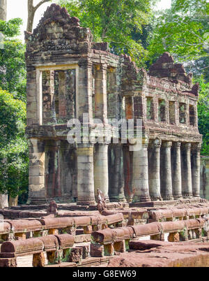 Detail des Tempels Preah Khan in Angkor in Kambodscha gelegen Stockfoto