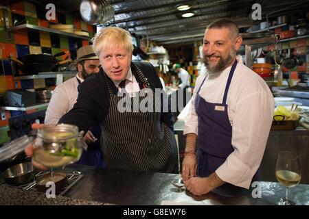 Boris Johnson Besuch in Israel - Tag 2 Stockfoto