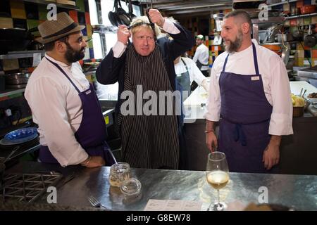 Boris Johnson Besuch in Israel - Tag 2 Stockfoto