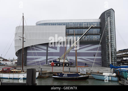 Segeln - Media Briefing - Landrover BAR Sitz Stockfoto