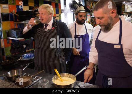 Boris Johnson Besuch in Israel - Tag 2 Stockfoto