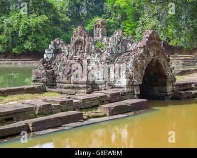 Landschaft um Neak Pean in Angkor in Kambodscha Stockfoto