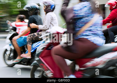 Motorrad-Verkehr in Yogyakarta, Indonesien Stockfoto