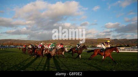 Sind sie deine eigenen, die von Nick Slatter gefahren werden, führt das Feld in der Handicap-Hürde der Opus Energy Novices am ersten Tag der Open auf der Cheltenham Rennbahn in Cheltenham an. DRÜCKEN SIE VERBANDSFOTO. Bilddatum: Freitag, 13. November 2015. Siehe PA Story RACING Cheltenham. Bildnachweis sollte lauten: David Davies/PA Wire. Stockfoto