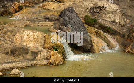 Hot Springs am Mount Rinjani Vulkan, Lombok, Indonesien Stockfoto