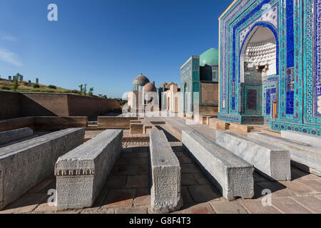 Heiligen Nekropole von Shakhi Zinda in Samarkand, Usbekistan. Stockfoto