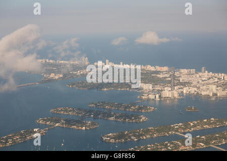 South Beach Miami arial Ansicht Stockfoto