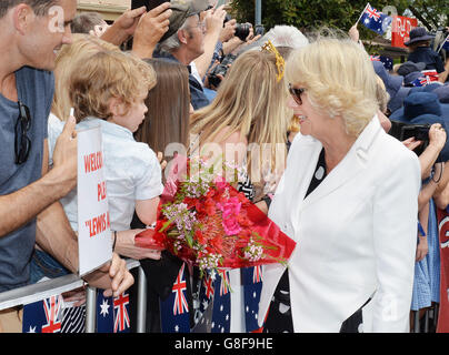 Königlicher Besuch in Australien - Tag eins Stockfoto