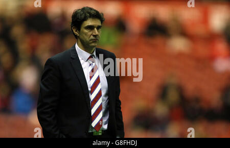 Middlesbrough-Manager Aitor Karanka während des Sky Bet Championship-Spiels im Riverside Stadium, Middlesbrough. Stockfoto