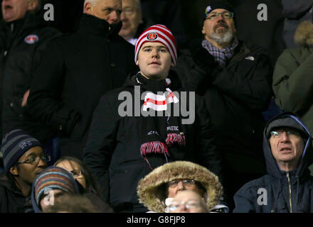 Birmingham City / Charlton Athletic - Sky Bet Championship - St Andrews. Charlton Athletic Fans auf den Tribünen Stockfoto