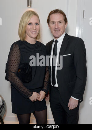 Being AP-Gala-Vorführung - London. Zara Phillips und Anthony Peter (AP) McCoy bei der Being AP Gala-Vorführung im Millbank Tower, London. Stockfoto