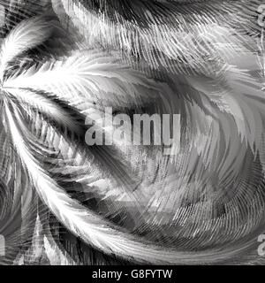 Schwarz / weiß Federn Seamless Pattern Stock Vektor