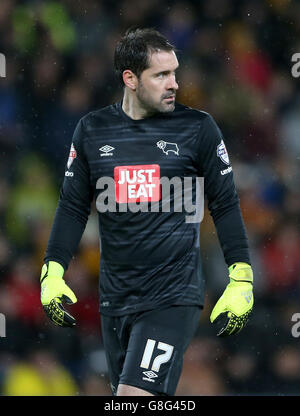 Hull City gegen Derby County - Sky Bet Championship - KC Stadium. Derby County Torwart Scott Carson Stockfoto