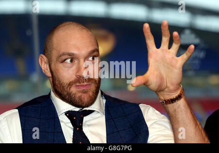 Tyson Fury Homecoming - Bolton. Tyson Fury während einer Heimkehr im Macron Stadium, Bolton. Stockfoto