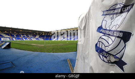 Ein allgemeiner Blick in St Andrews vor dem Spiel zwischen Birmingham City und Milton Keynes Dons. Stockfoto