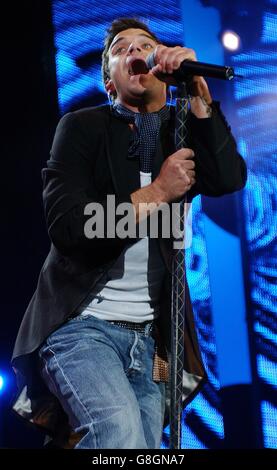 Live8 Konzert - Hyde Park - Robbie Williams Stockfoto