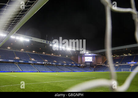 Rangers gegen Dumbarton - Ladbrokes Scottish Championship - Ibrox Stadium. Ein allgemeiner Blick in das Stadion vor dem Ladbrokes Scottish Championship Spiel im Ibrox Stadium, Glasgow. Stockfoto