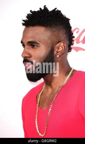 Jason Derulo besucht den Capital FM Jingle Bell Ball 2015 in der O2 Arena, London. Stockfoto
