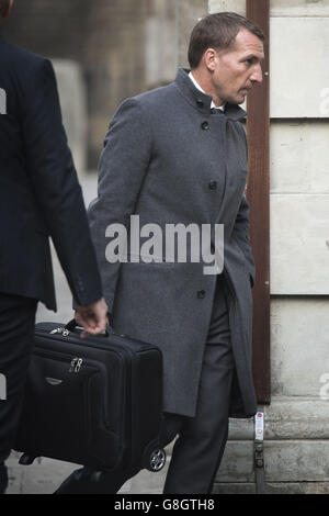 Der ehemalige Manager von Liverpool, Brendan Rodgers, kommt am Central Family Court in London an. Stockfoto