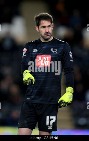 Hull City gegen Derby County - Sky Bet Championship - KC Stadium. Derby County Torwart Scott Carson Stockfoto