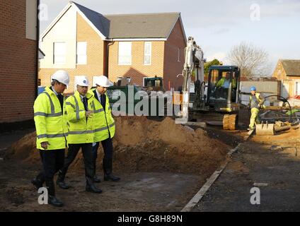 Cameron Besuch in Burton-Upon-Trent Stockfoto